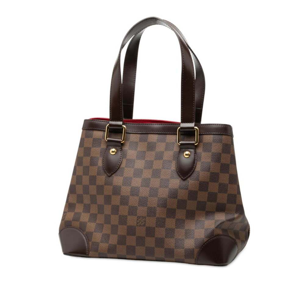 LOUIS VUITTON Authentic Brown Damier Leather Tote Bag - Picture 2 of 7